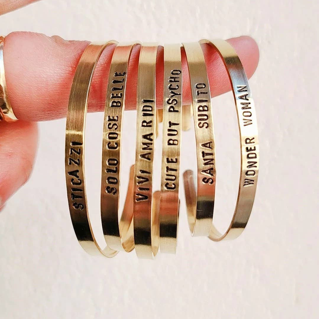 Feines Messing-Armband mit Gravur / handgefertigt - Togethery