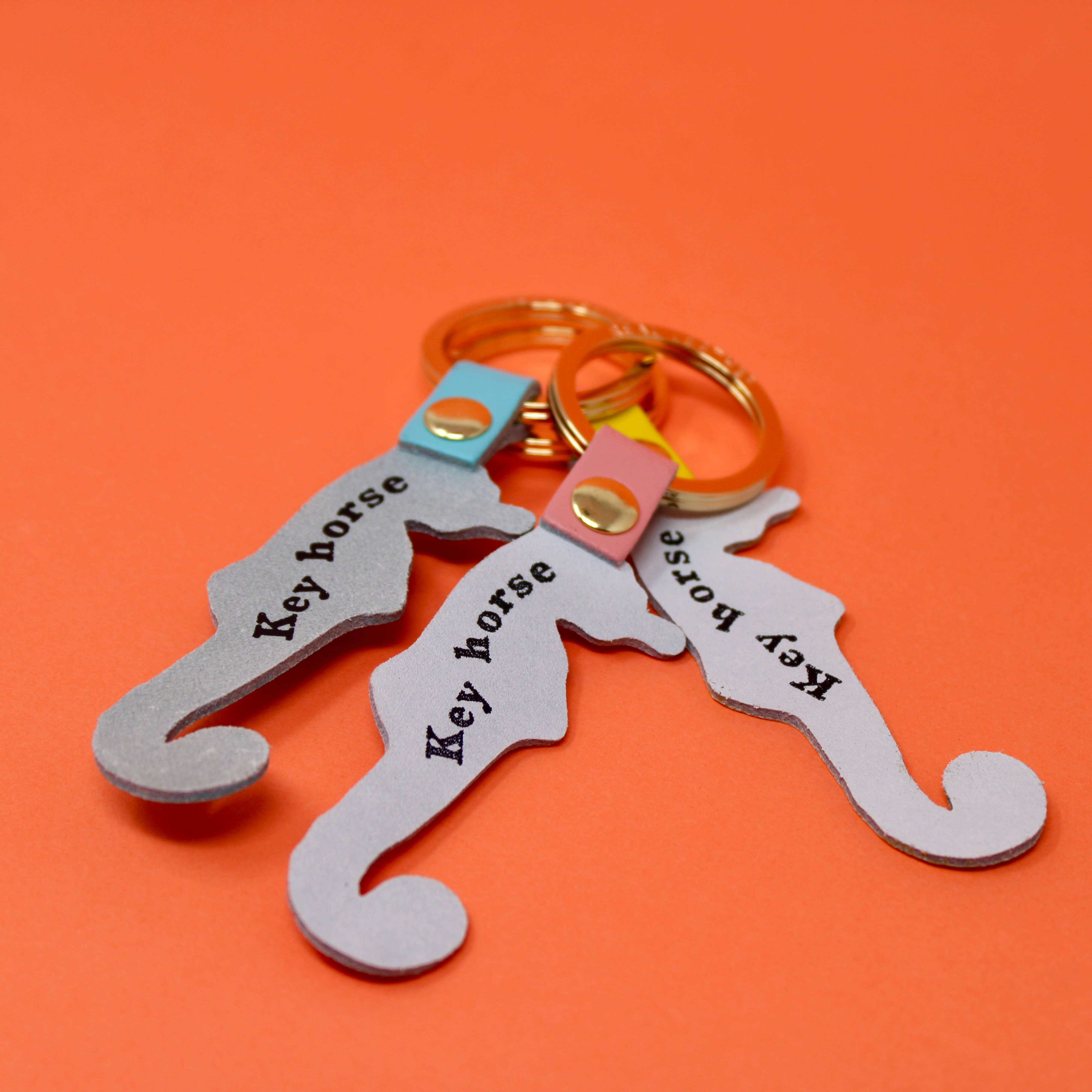 Schlüsselanhänger Leder Seepferdchen