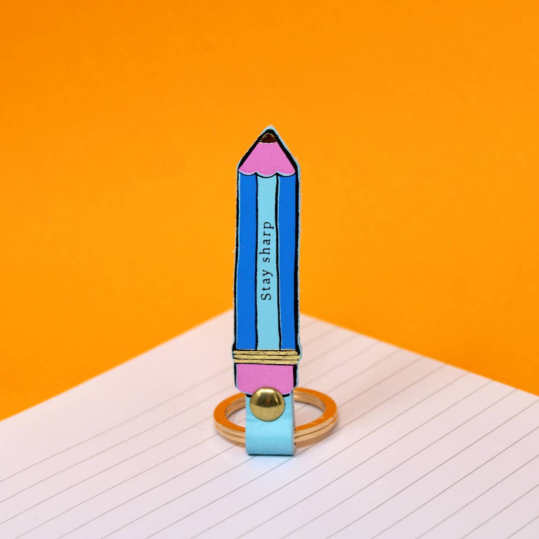 Schlüsselanhänger Leder Bleistift