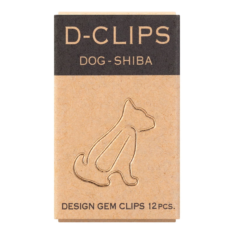 Midori Büroklammern / D-Clips Mini / Dog Shiba