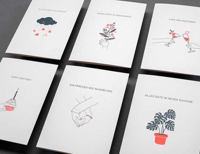 Grußkarte Letterpress - Lass uns Anstoßen Gmund