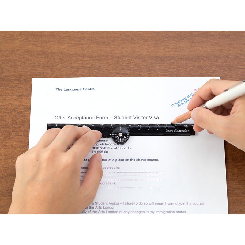 Midori / Lineal / schwarz / 15-30cm