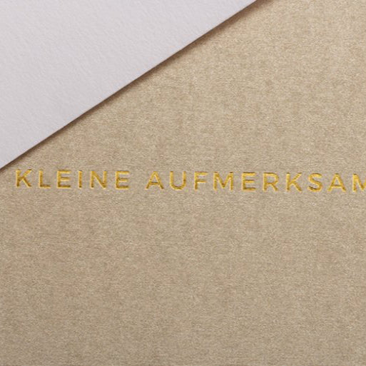 Gold Grußkarte mit Heißfolienprägung - Kleine Aufmerksamkeit Gmund
