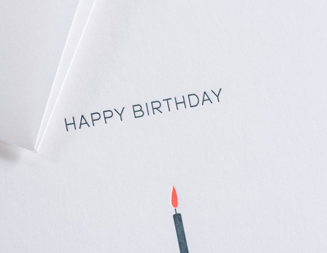 Grußkarte Letterpress - Happy Birthday Gmund
