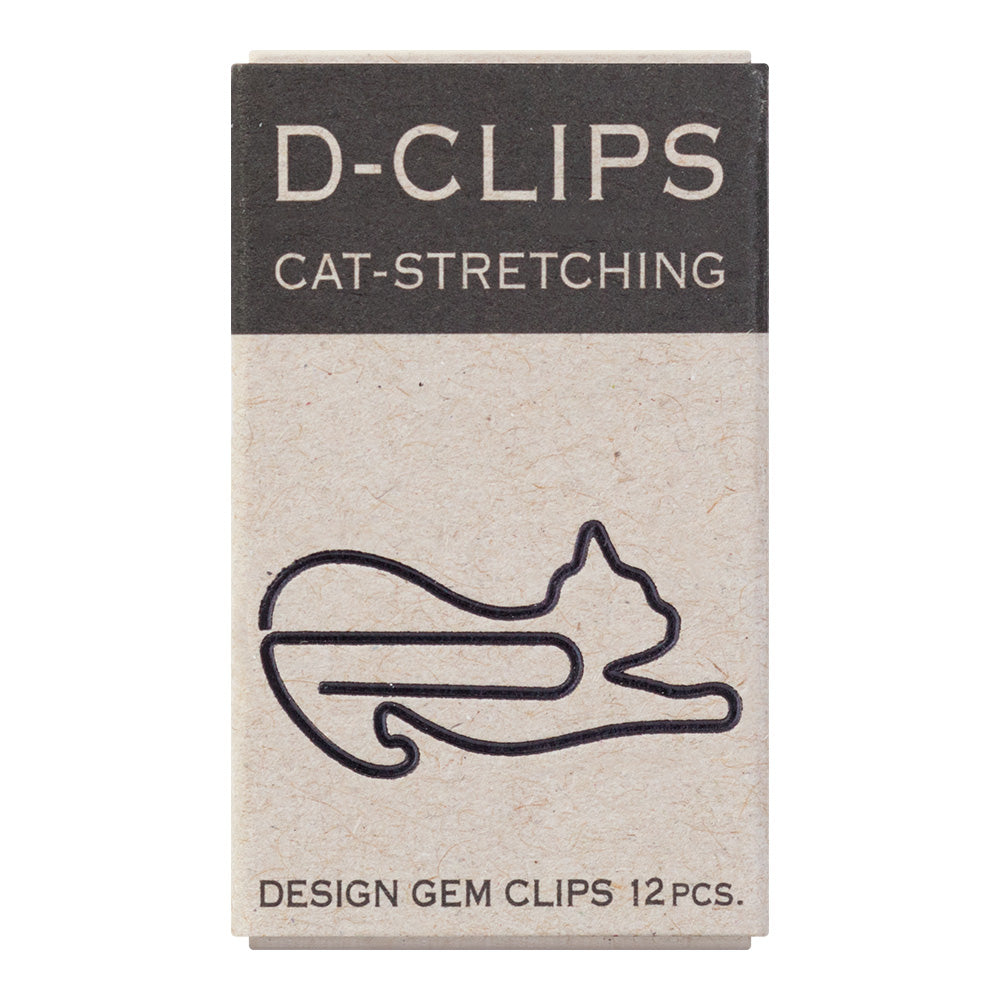 Midori Büroklammern / D-Clips / Cat Stretching / Katze