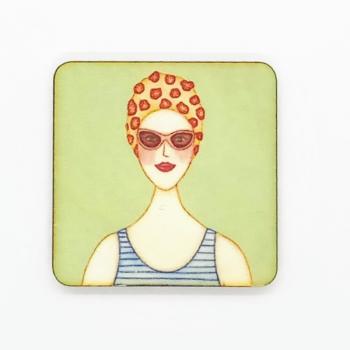 Magnet / Badeanzug Streifen