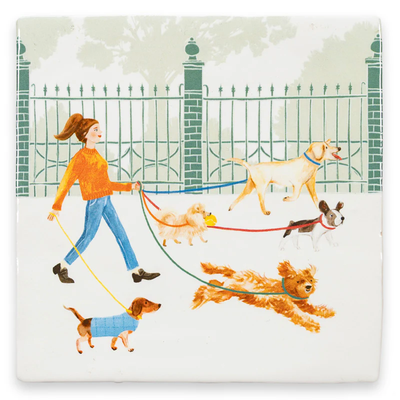 Who let the dog out?
Fliese mit Hunden