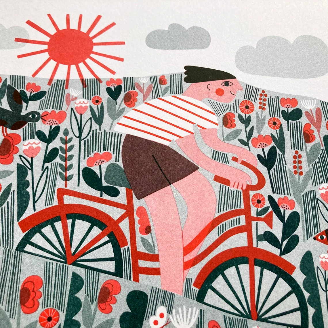Art Print / 30x30 / Bicycle / Mina Braun
