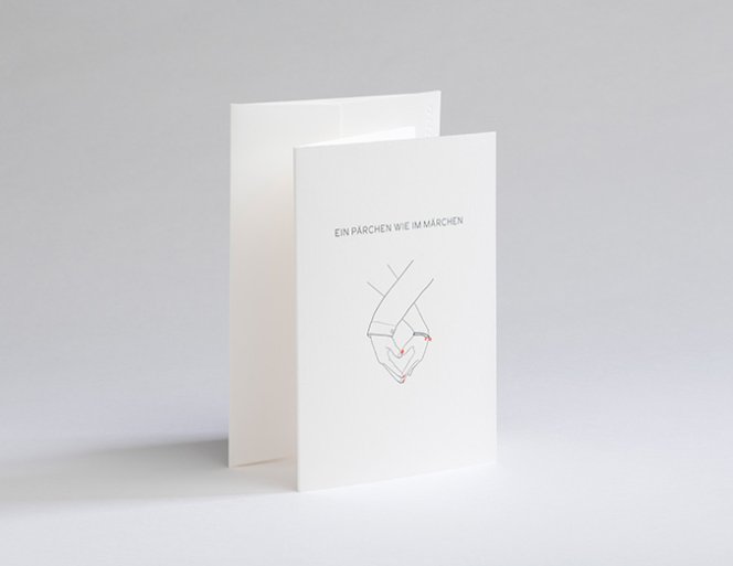 Grußkarte Letterpress - Ein Pärchen wie im Märchen Gmund