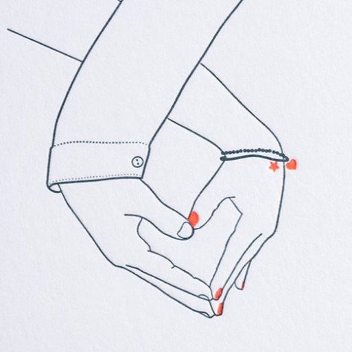 Grußkarte Letterpress - Ein Pärchen wie im Märchen Gmund
