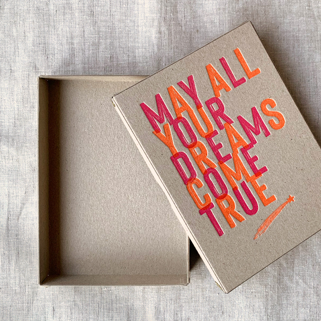 Geschenkbox (leer) / May all your Dreams come true - Togethery