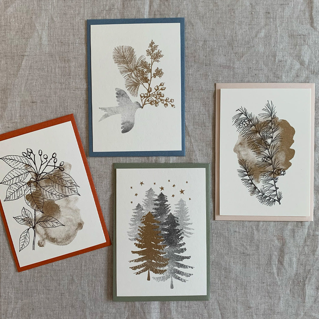 Karte mit Umschlag / Weihnachtsstern / Premium Naturpapier / Pflanzenf –  Togethery