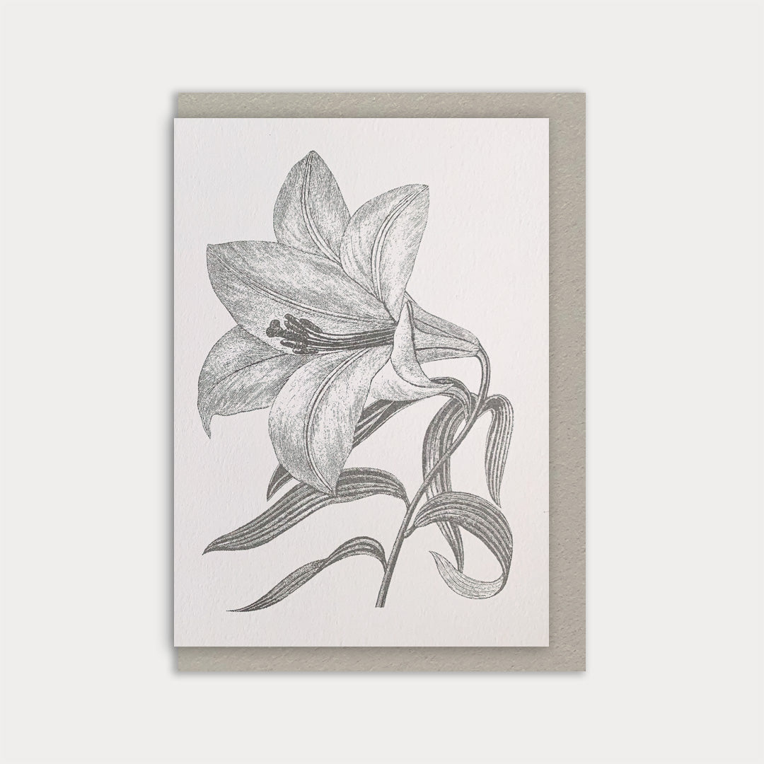 Klappkarte / Lilie / Naturpapier - Togethery
