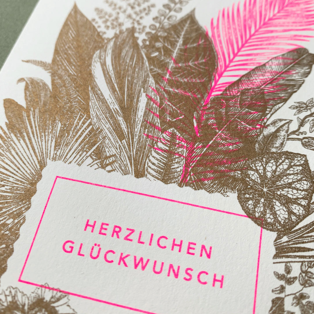 Klappkarte / Gräser / Herzlichen Glückwunsch / Naturpapier - Togethery