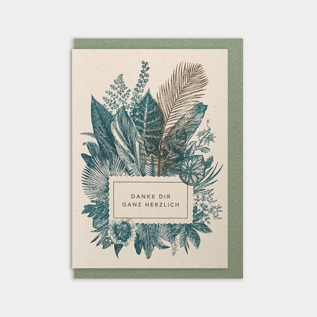 Klappkarte / Gräser / Danke / Recyclingpapier - Togethery