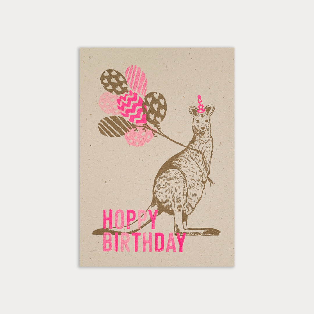Postkarte / Känguru / Hoppy Birthday - Togethery