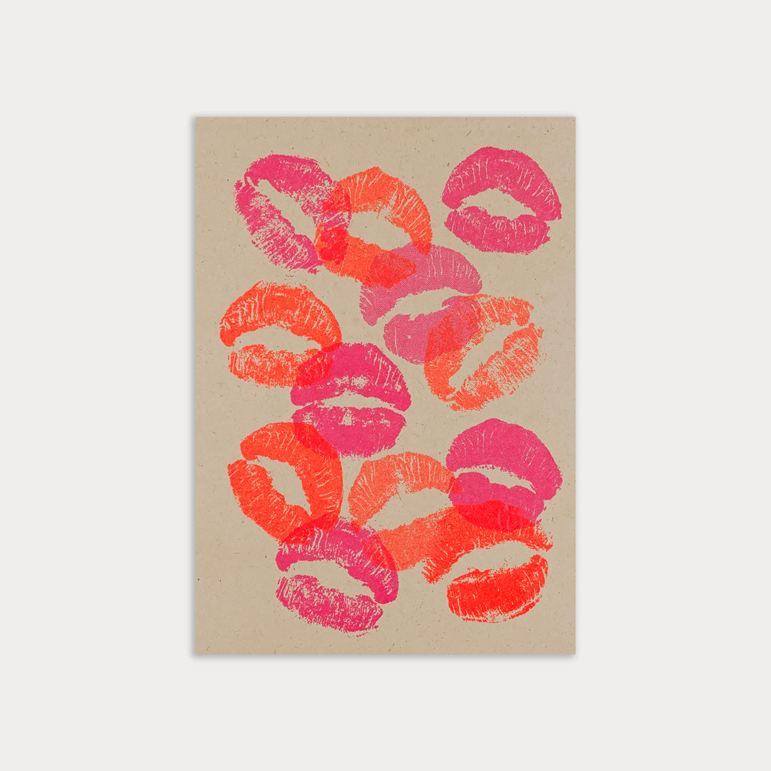 Postkarte / Kisses - Togethery