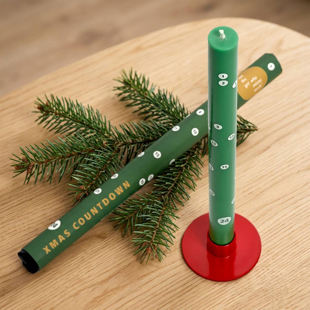 Kerze Xmas Countdown Tannengrün - Togethery
