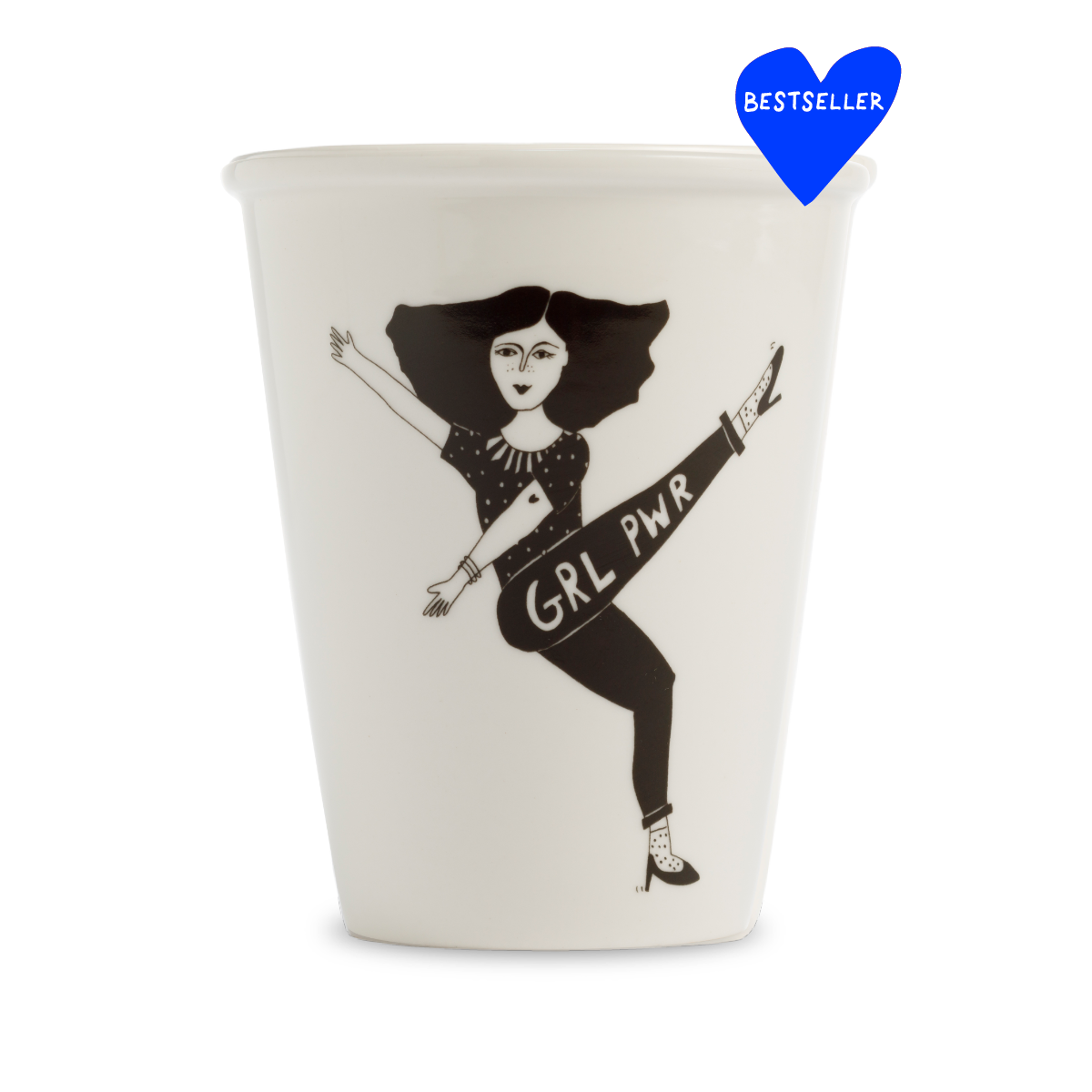Tasse aus Porzellan mit Illustration von helen b – GRL PWR - Togethery