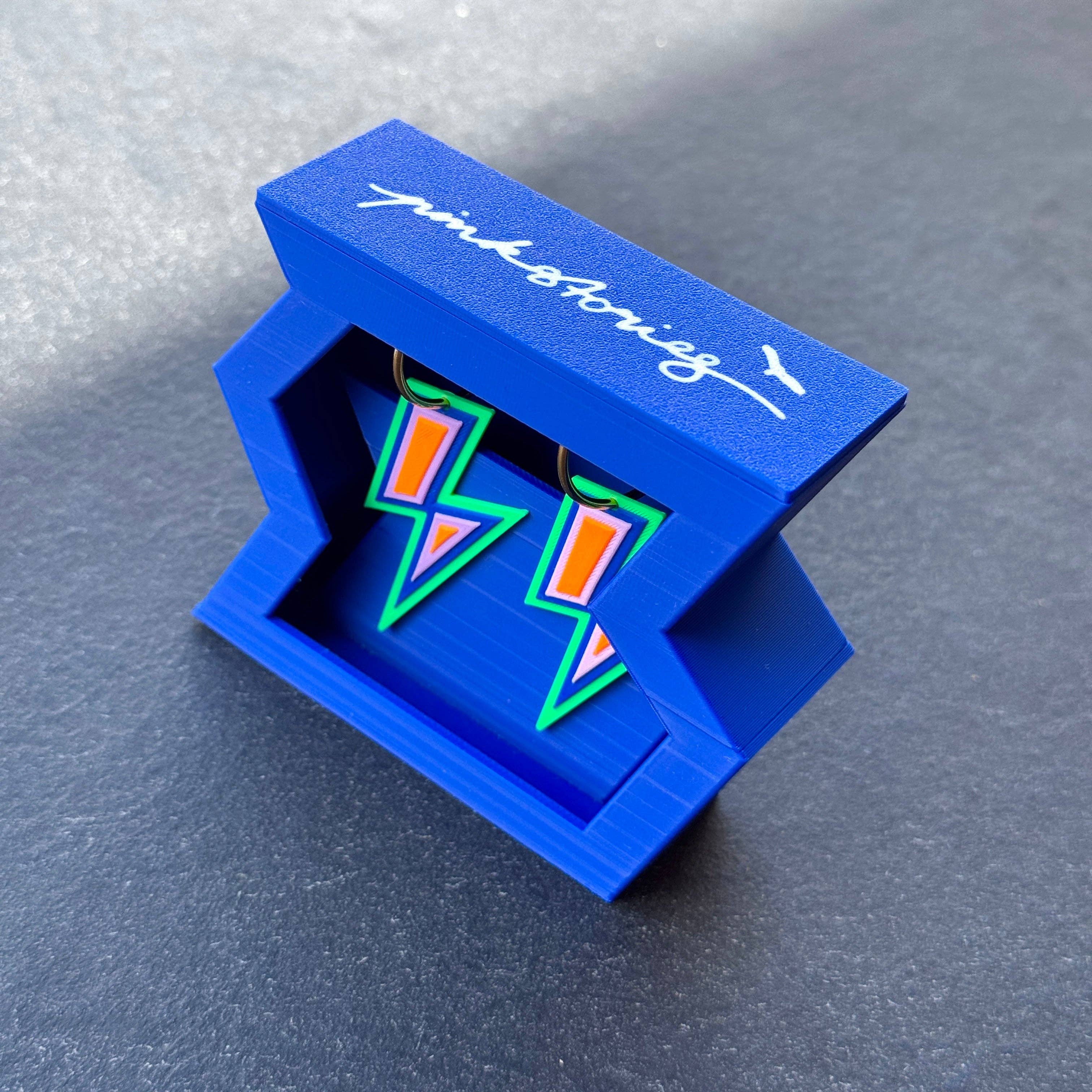 FLASH – Ohrringe Blau  Blitz