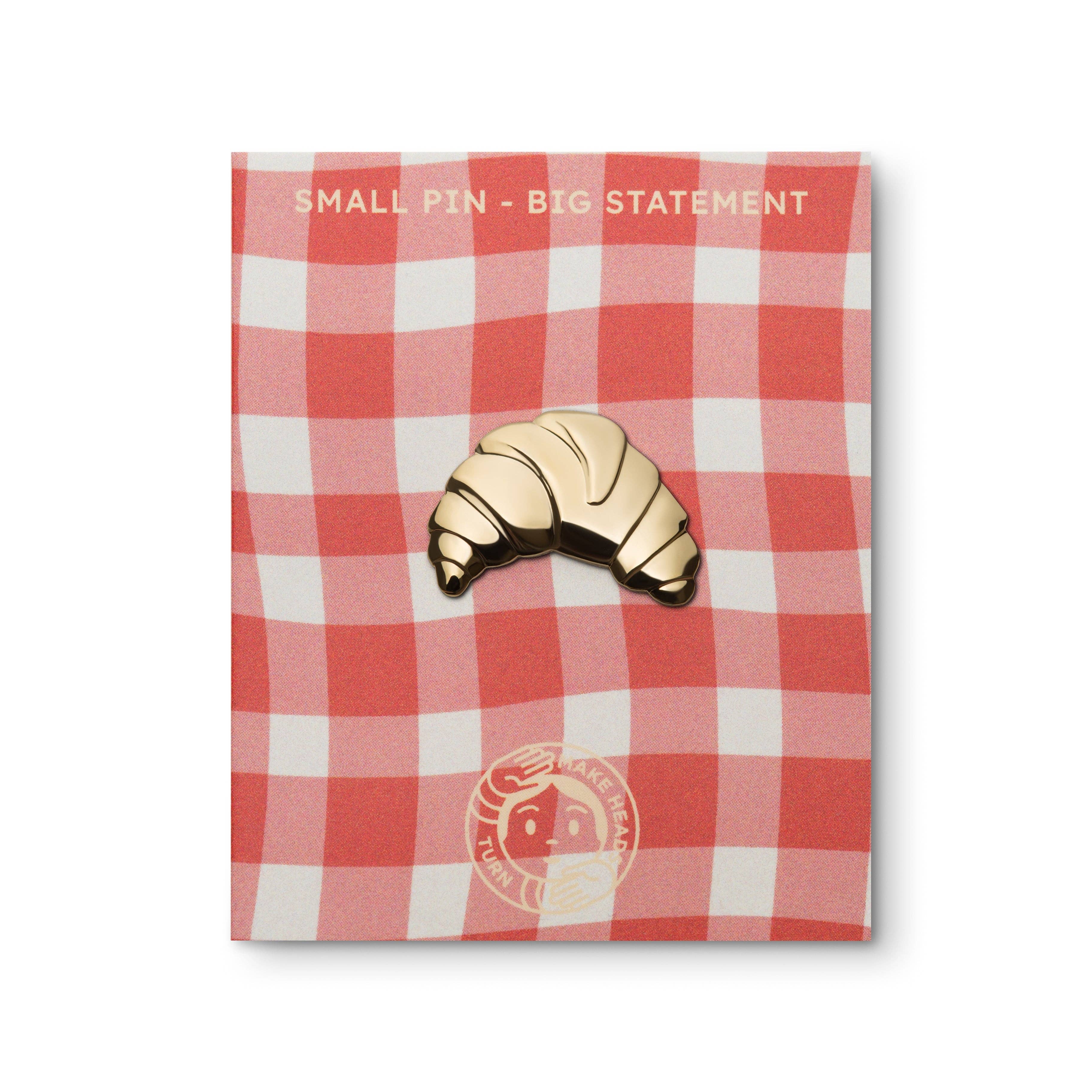 goldenes Croissant als Pin