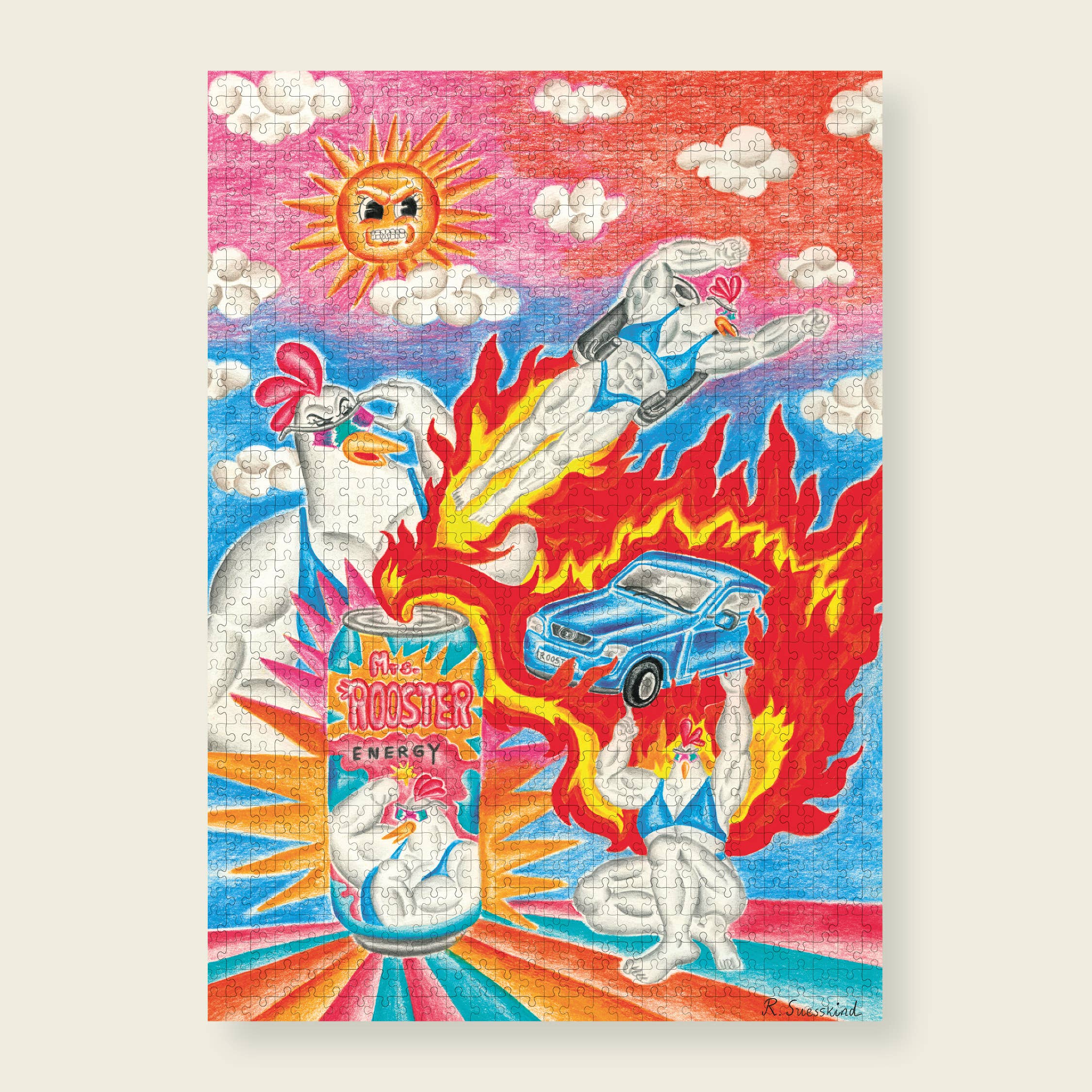 »Mrs. Rooster Energy« Puzzle | Illustration Rahel Süßkind