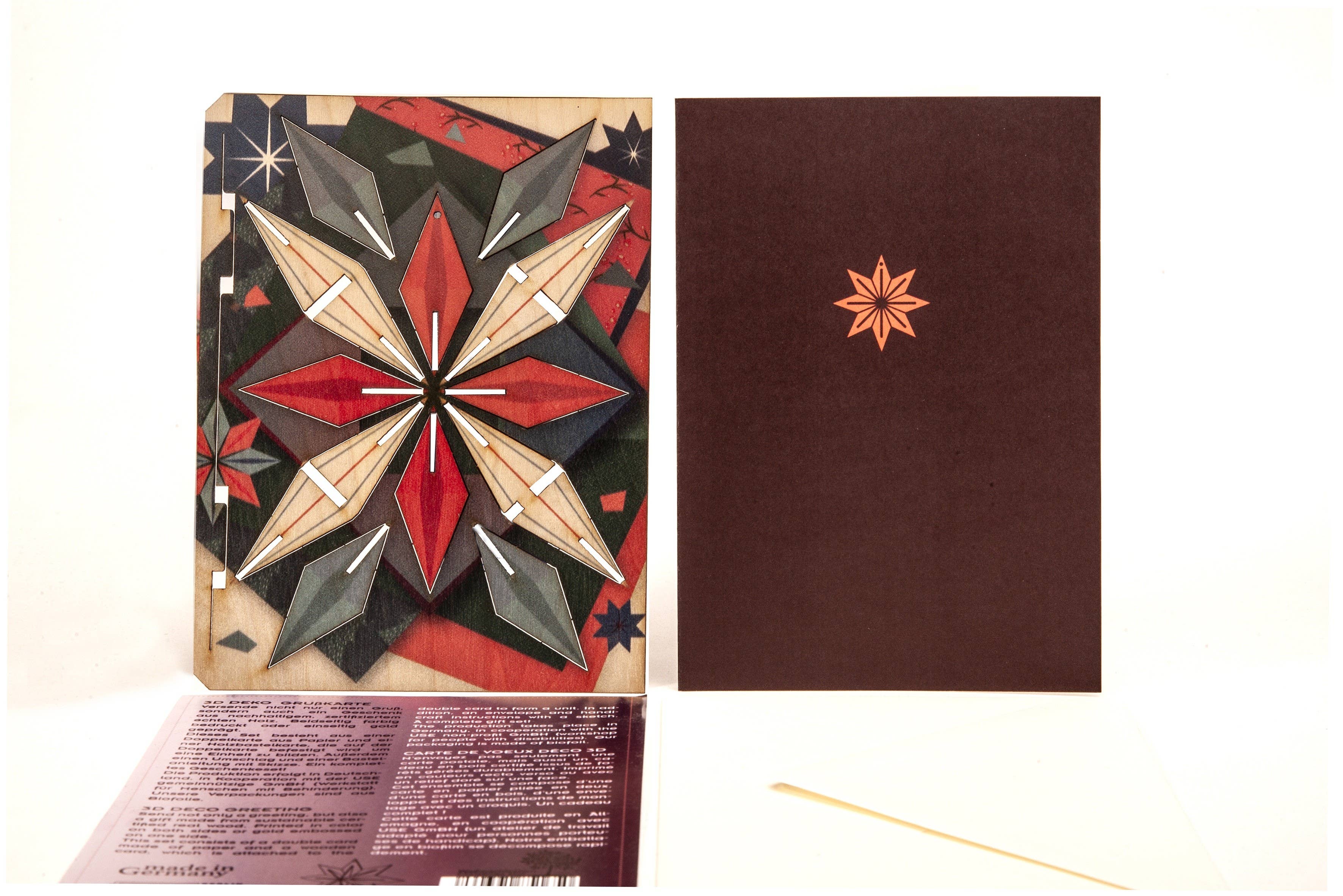 Weihnachtsstern – 3D Deko Grußkarte