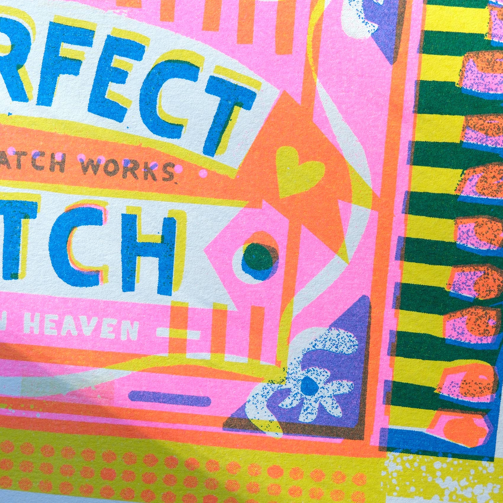 Riso Art Print / A4 / Perfect Match - Togethery