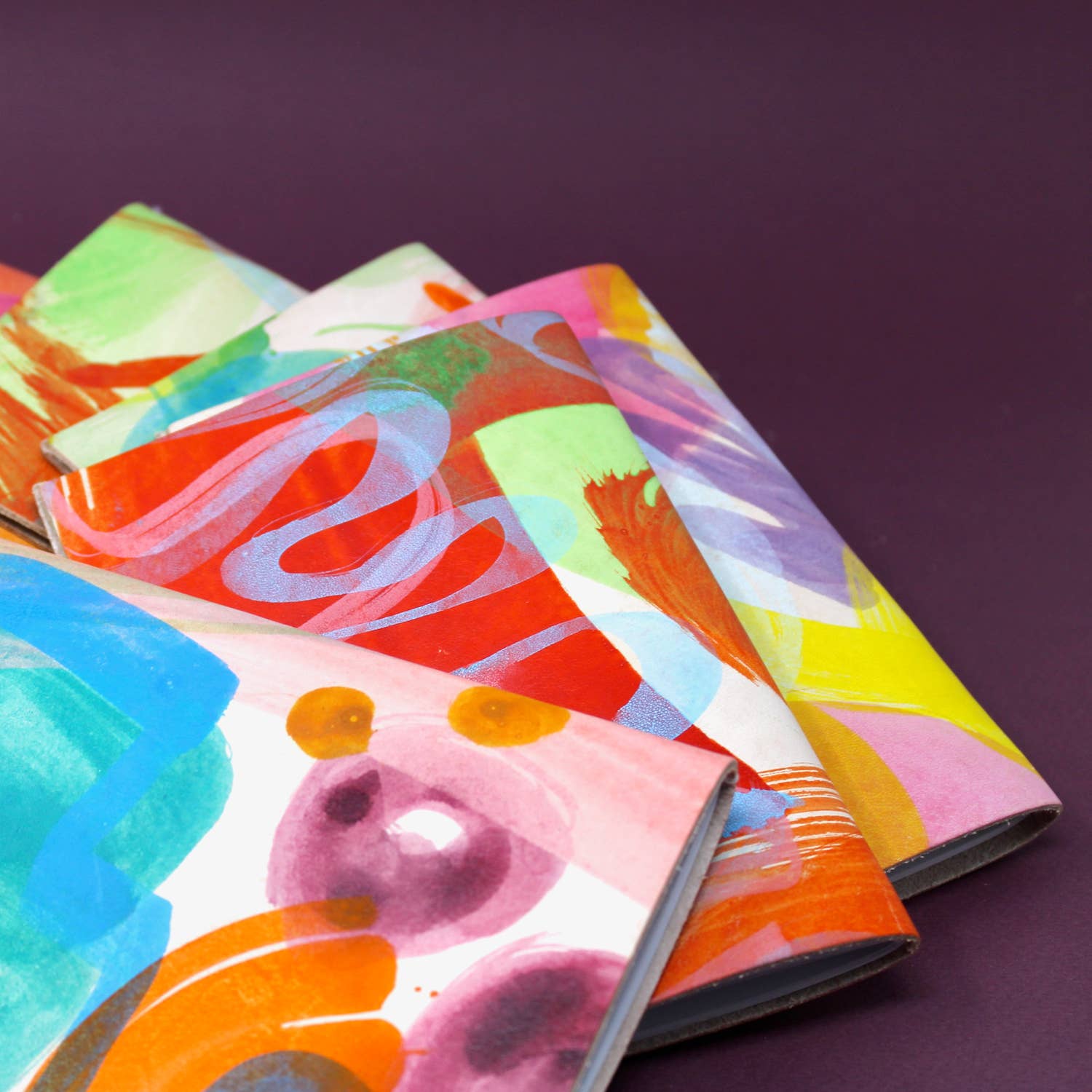 Handbemaltes A6-Skizzenbuch / Verschiedene Farben