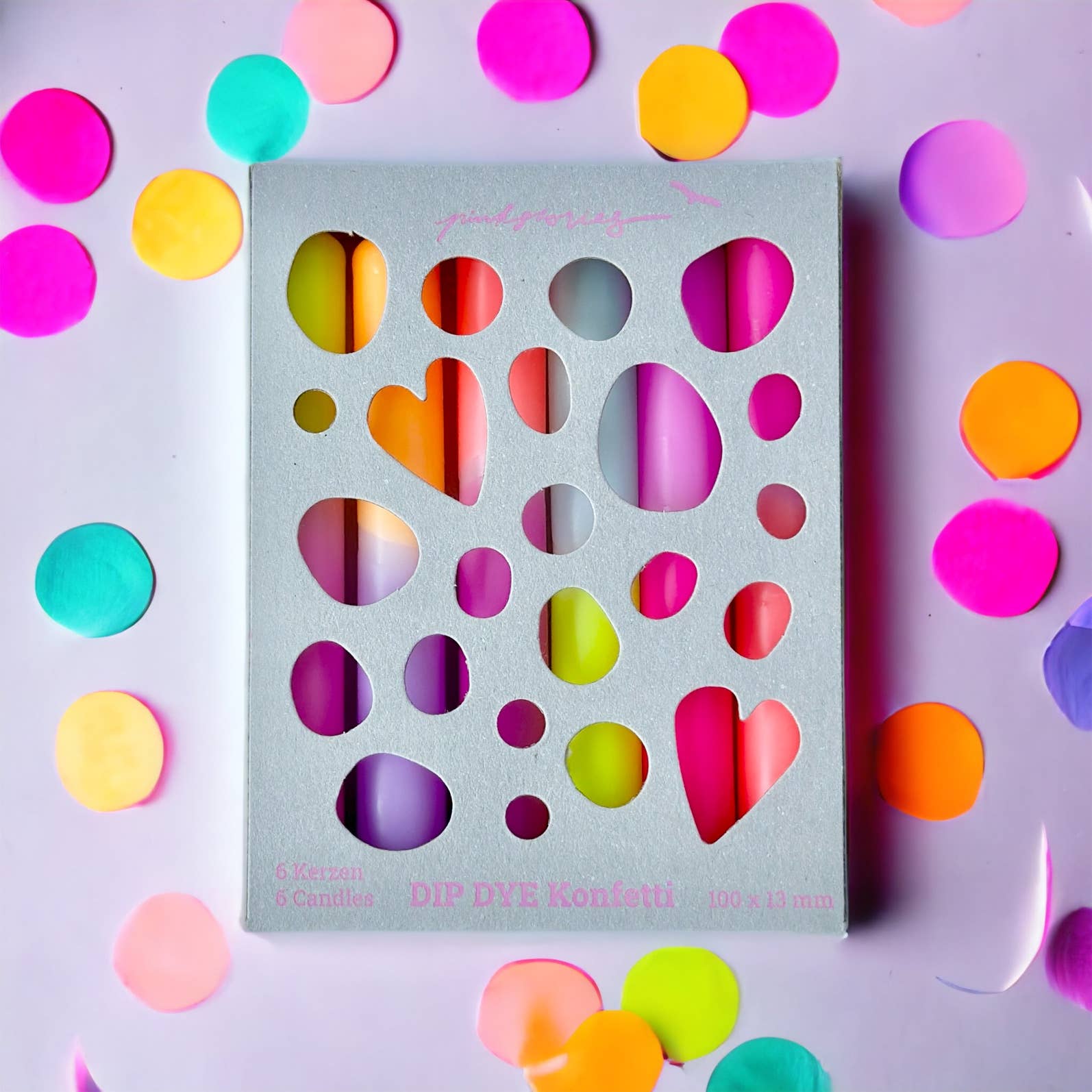Dip Dye Konfetti / Farbstrauß / Geburtstagskerzen / 6 Stück - Togethery