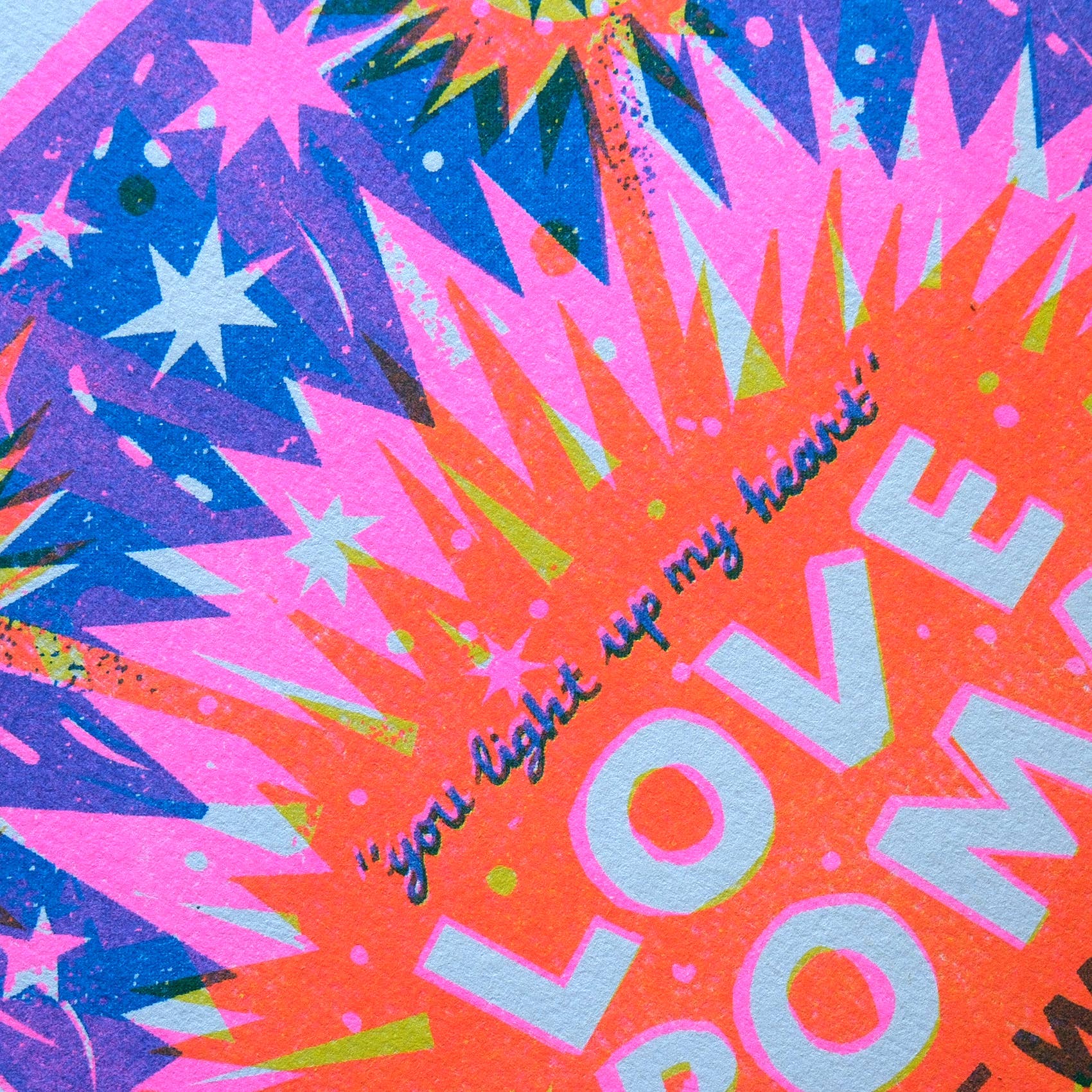 Riso Art print / A4 / Lovebomb