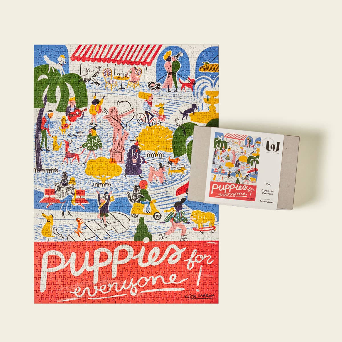 »Puppies for Everyone« Puzzle | Illustration Édith Carron - Togethery