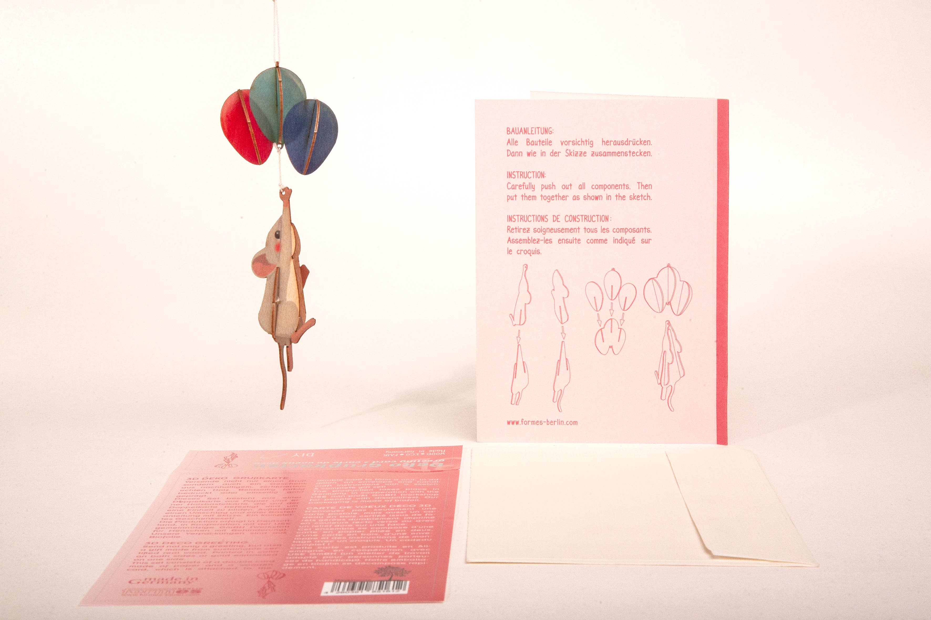 Maus – 3D Deko Grußkarte