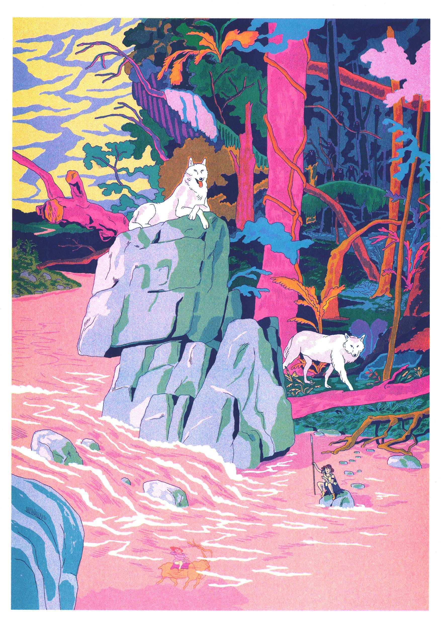 A3-Poster – Miyazaki – Prinzessin Mononoke – Simon Roussin - Togethery