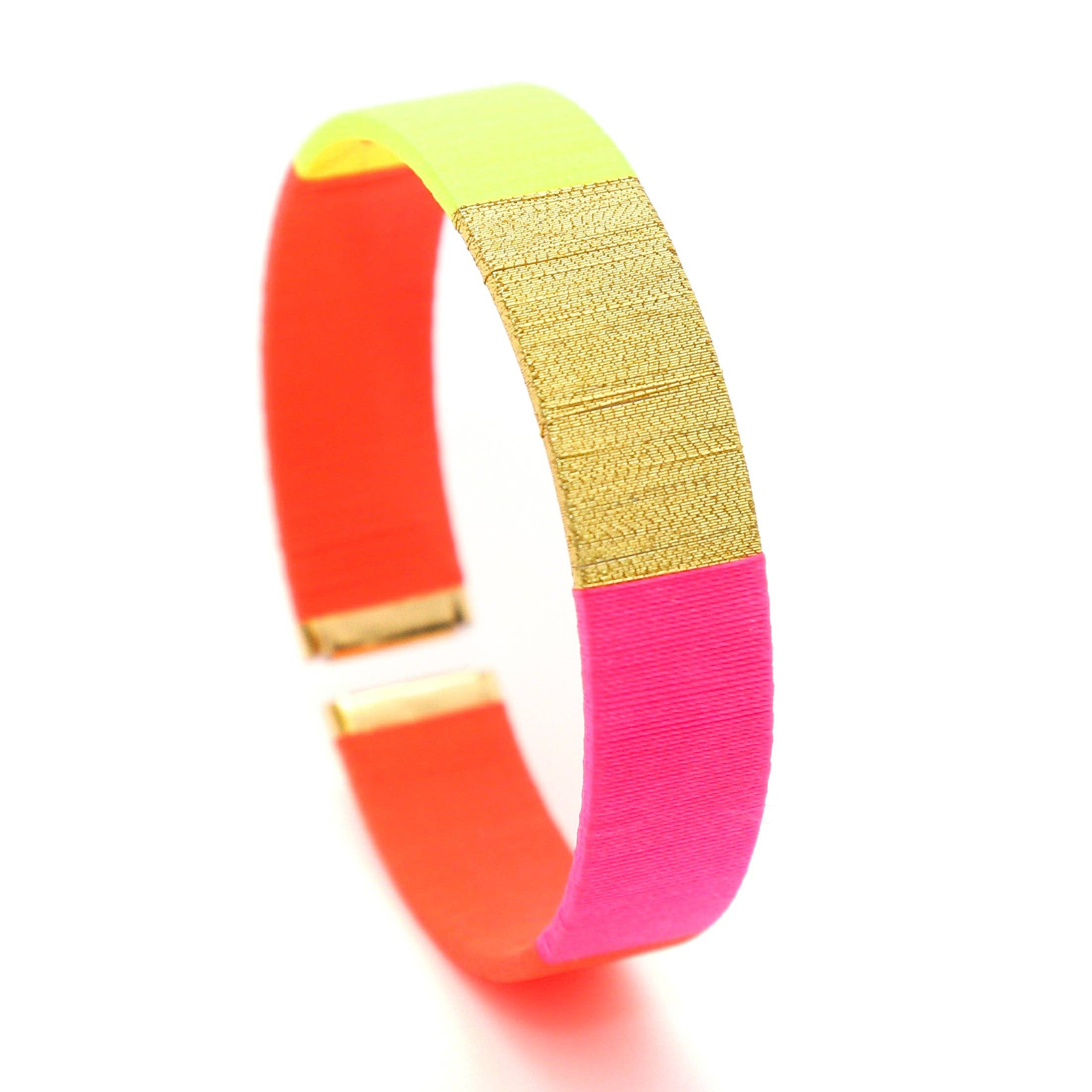 Tao Armreif in fluoreszierendem Gelb, Pink und Orange - Togethery