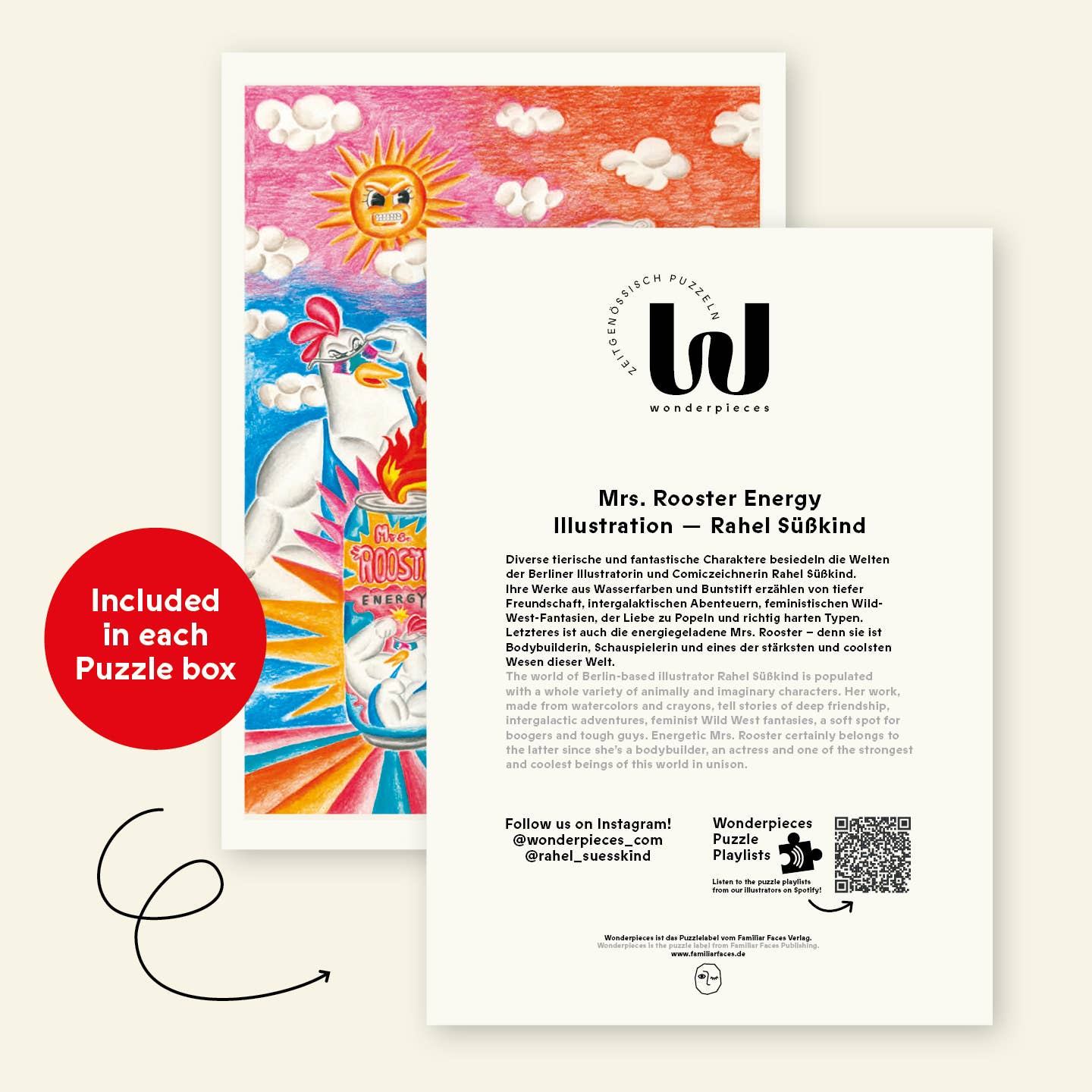 »Mrs. Rooster Energy« Puzzle | Illustration Rahel Süßkind