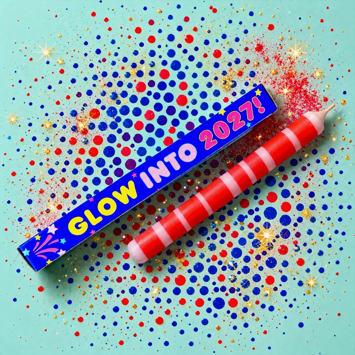 Glow into 2027 Stabkerze Überraschung