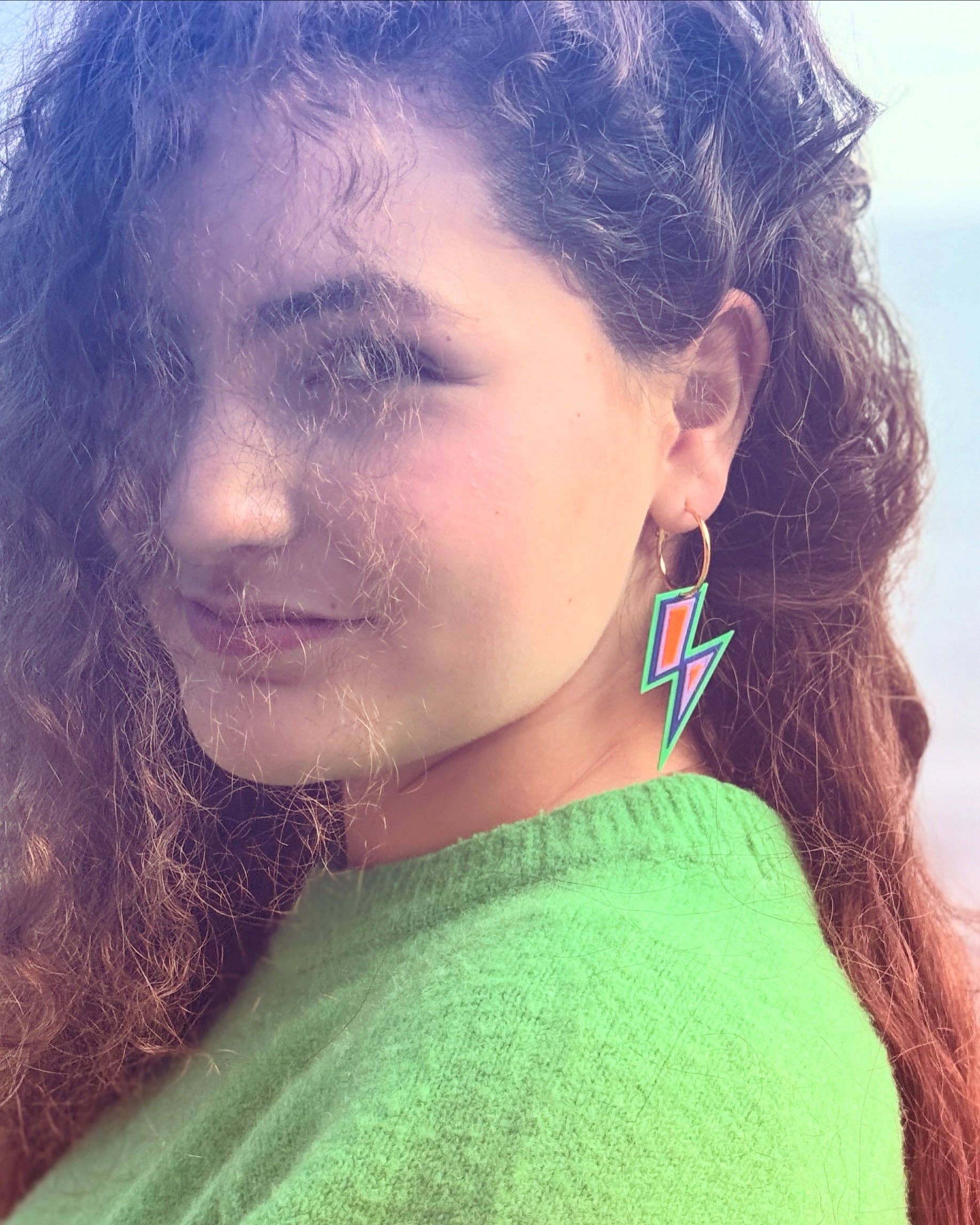 FLASH – Ohrringe Blau  Blitz