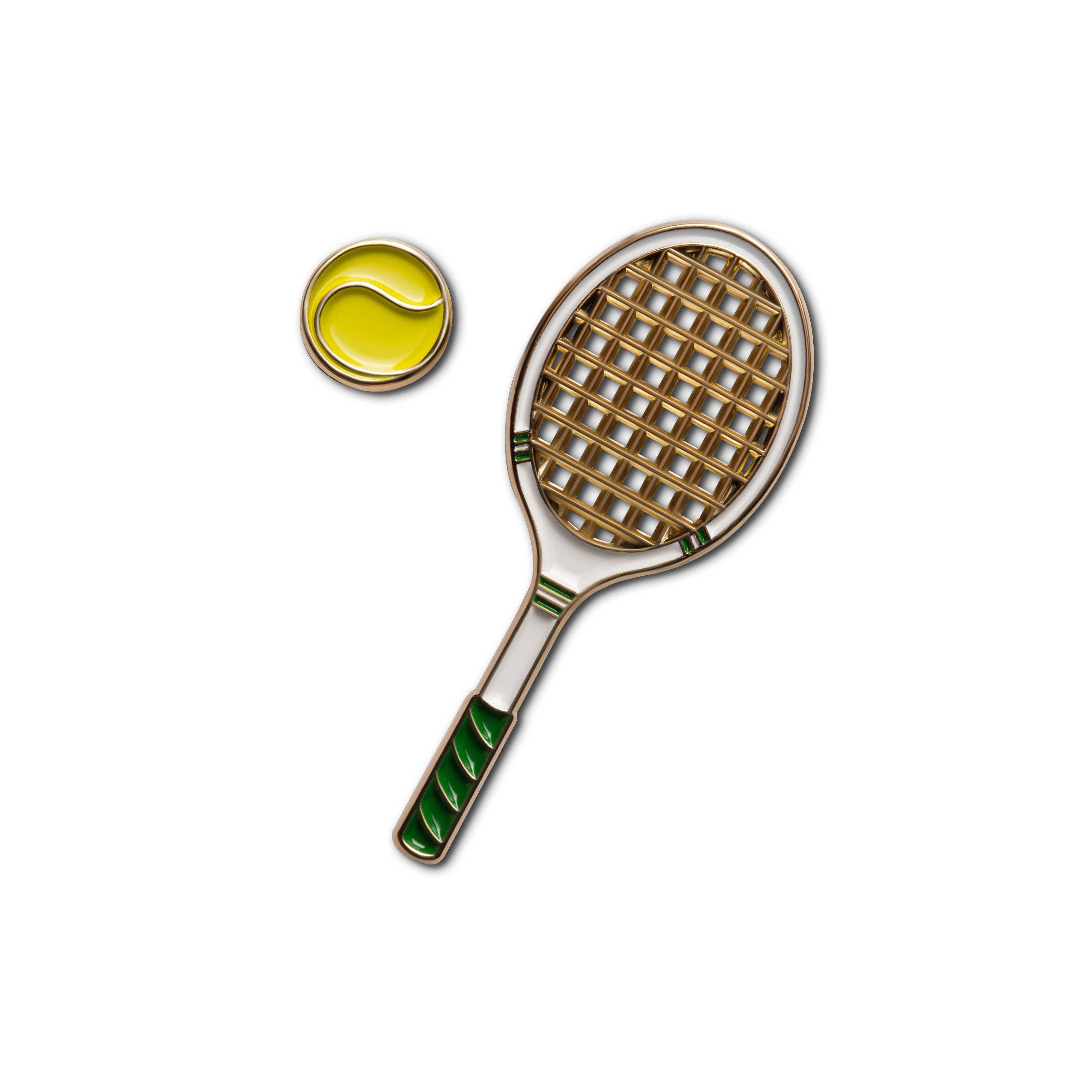  hochwertiger  Emaille-Pin in Form eines Tennisschlägers