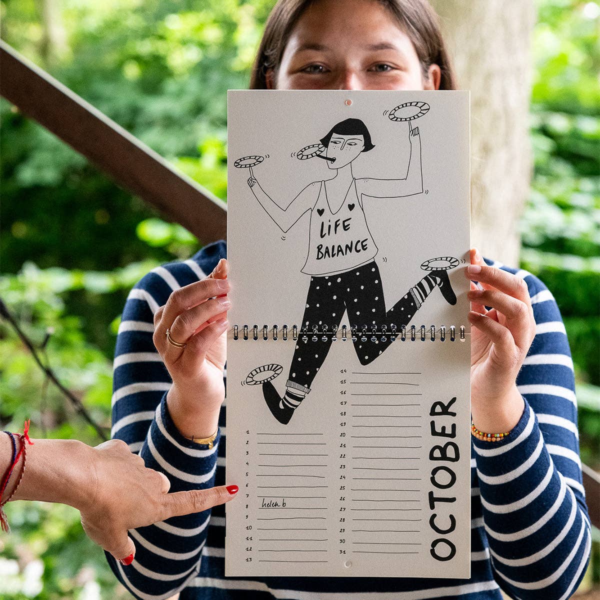 Geburtstagskalender mit monatlichen Illustrationen von helen b - Togethery