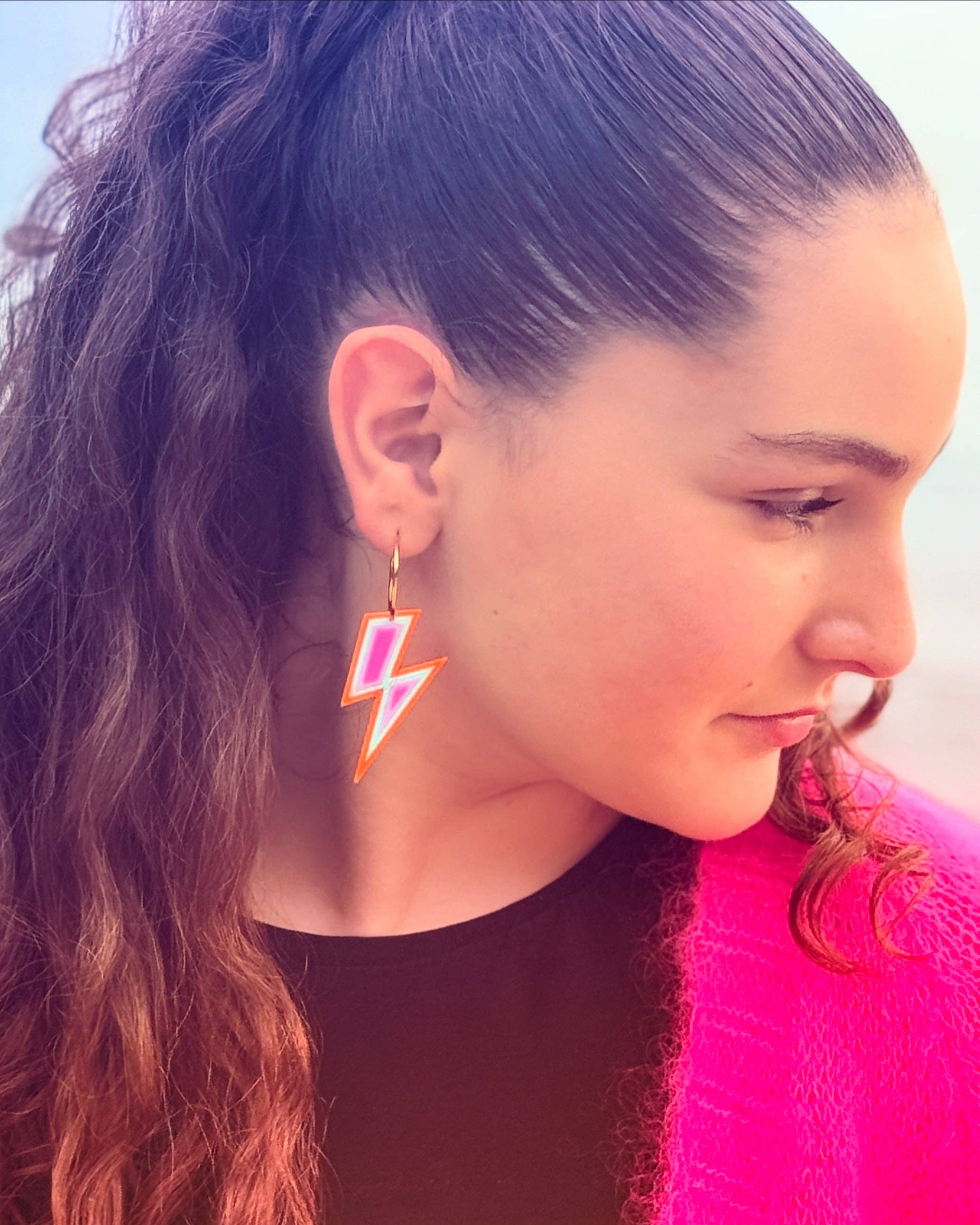 FLASH – Ohrringe Rosa  Blitz