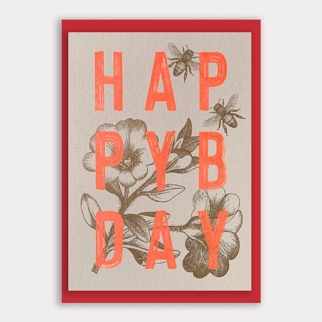 Maxikarte zum Geburtstag / Happy B-Day / A5 / Ökopapier - Togethery
