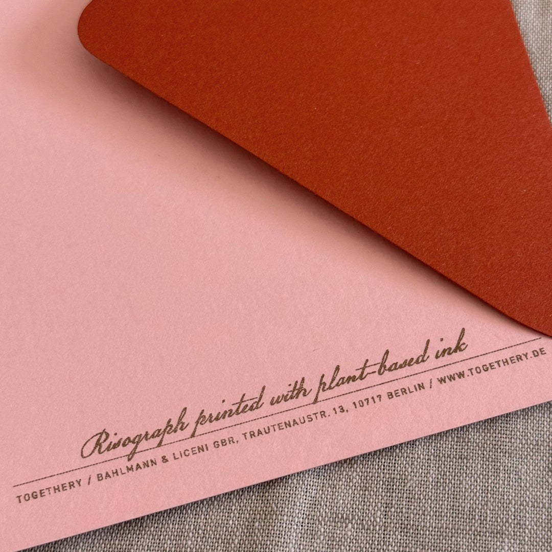 Weihnachtskarte Gmund Papier Pink