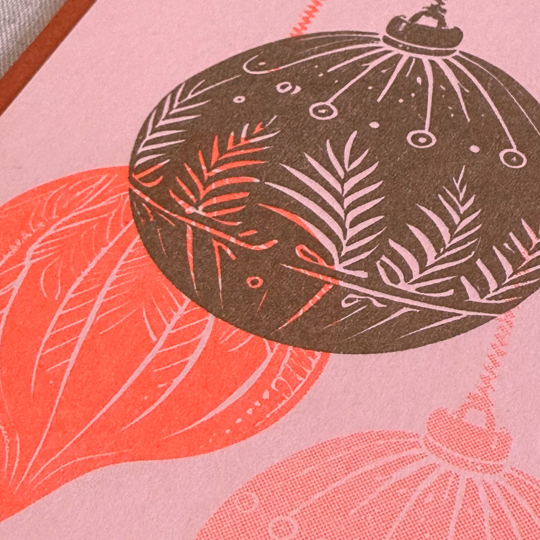 Weihnachtskarte Gmund Papier Pink