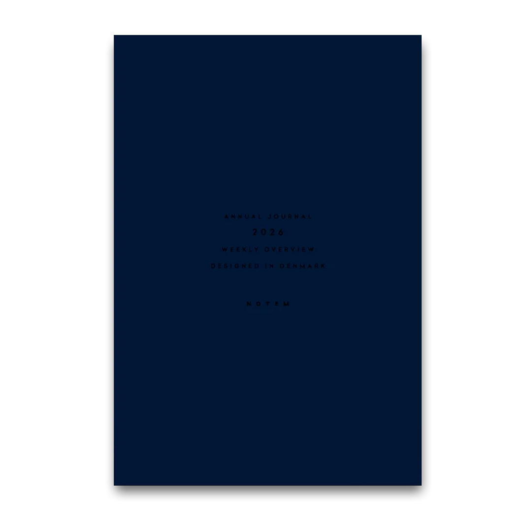 ALVA Jahresjournal 2026, A5-Format, flache Bindung, dunkelblau