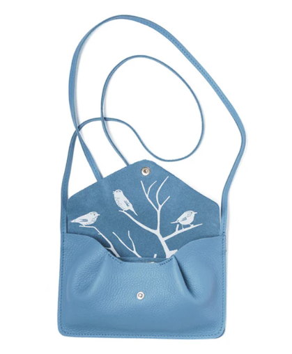 Tasche / Drei Nachtigallen / Siebdruck innen / aus Leder / verschiedene Farben - Togethery