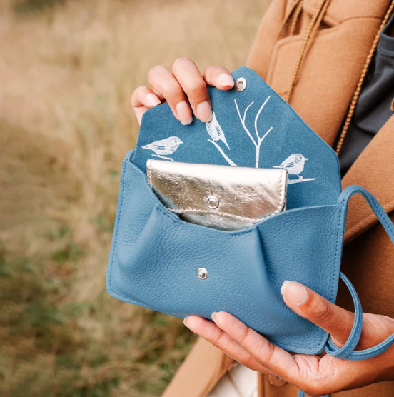 Tasche / Drei Nachtigallen / Siebdruck innen / aus Leder / verschiedene Farben - Togethery