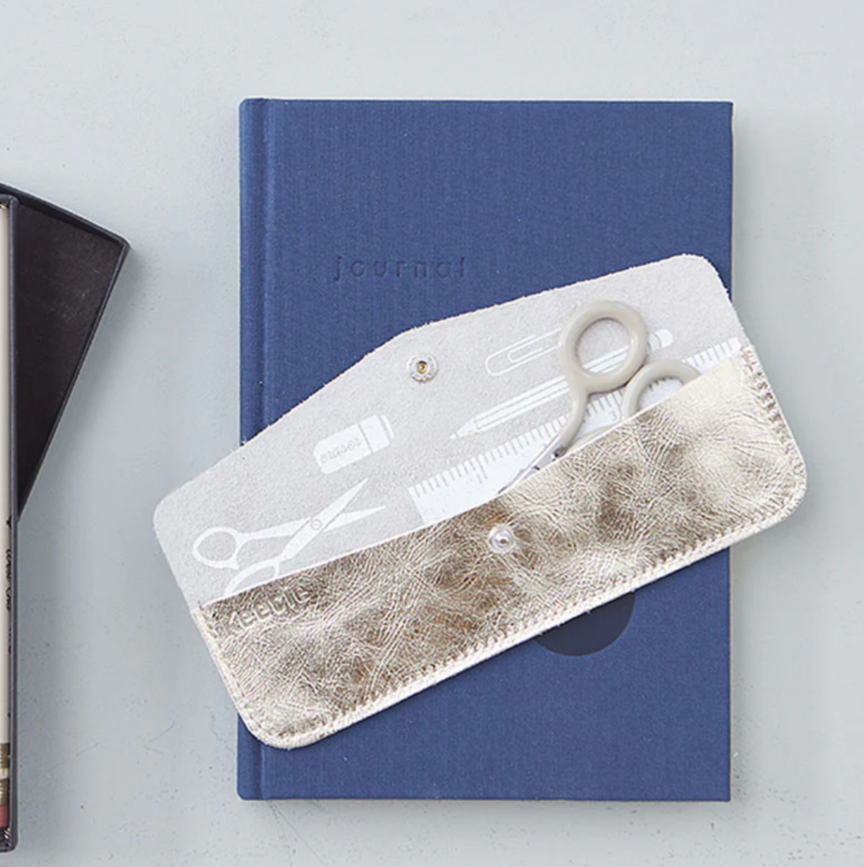 Federmäppchen / Leder-Etui mit Siebdruck - Togethery