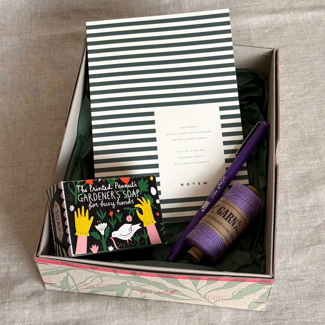 Geschenkbox / Garden Lover / Seife, Notizbuch & Gartenzubehör