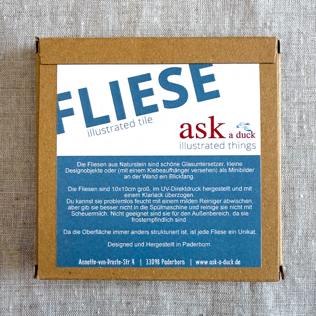 Fliese aus Naturstein / Pferd